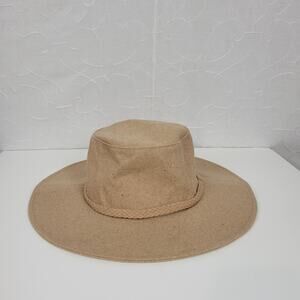 ASN Womens Harper Floppy Hat Tan Felt Packable Wide FabFitFun Boho NEW